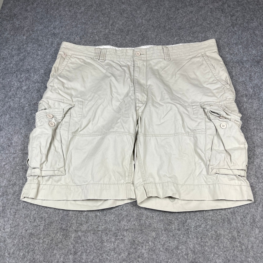 Polo Ralph Lauren Cargo Shorts Mens 44 Tan Khaki‎ Cotton Twill Utility Pockets